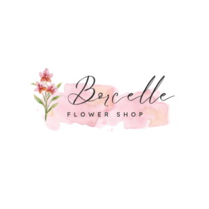 Pink Watercolour Flower Shop Logo